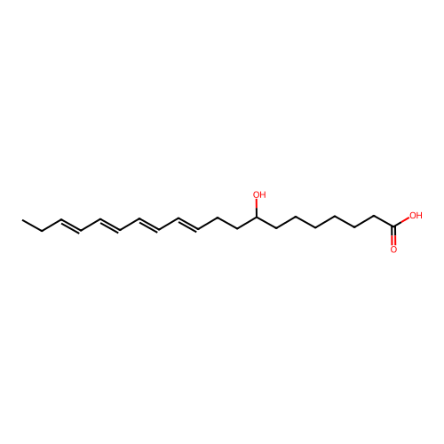 8-Hydroxyeicosatetraenoic acid structure