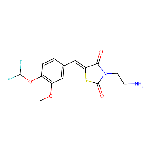 3-(2-AMINOETHYL)-5-{[4-(DIFLUOROMETHOXY)-3-METHOXYPHENYL]METHYLIDENE}-1,3-THIAZOLIDINE-2,4-DIONE structure