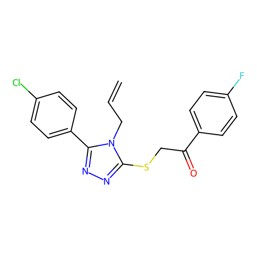 C19H15ClFN3OS structure