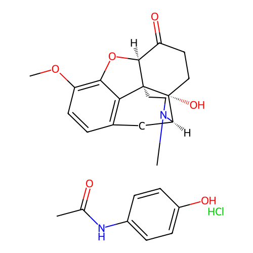 Acetaminophen and oxycodone hydrochloride structure