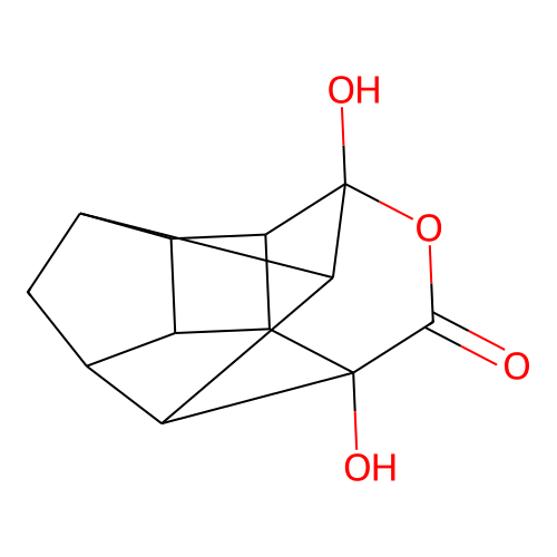 1,10-Dihydroxy-11-oxahexacyclo[5.5.1.02,6.03,10.04,8.09,13]tridecan-12-one structure