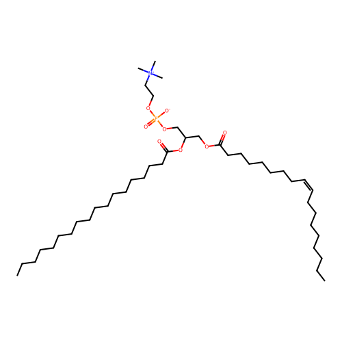1-Oleoyl-2-stearoylphosphatidylcholine structure