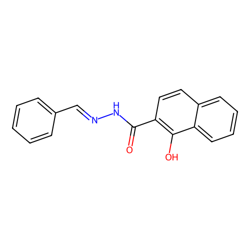N'-benzylidene-1-hydroxy-2-naphthohydrazide structure