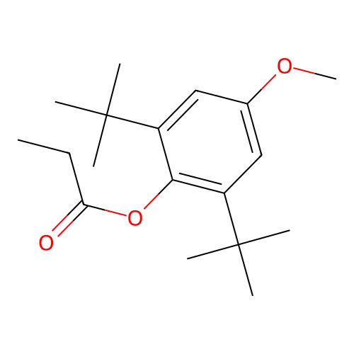 Propionic acid 2,6-DI-tert-butyl-4-methoxy-phenyl ester structure