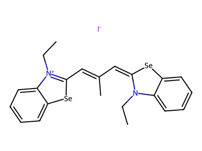 3,3'-Diethyl-9-methyl-selenocarbocyanine iodide structure