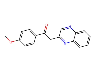 1-(4-Methoxyphenyl)-2-quinoxalin-2-ylethanone structure