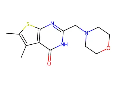 5,6-Dimethyl-2-(morpholin-4-ylmethyl)-3H,4H-thieno[2,3-d]pyrimidin-4-one structure