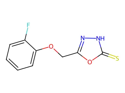 5-[(2-Fluorophenoxy)methyl]-1,3,4-oxadiazole-2-thiol structure