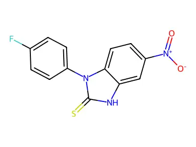 1-(4-fluorophenyl)-5-nitro-1H-1,3-benzodiazole-2-thiol structure
