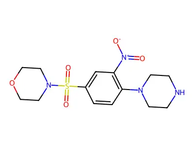 4-[(3-Nitro-4-piperazin-1-ylphenyl)sulfonyl]morpholine structure