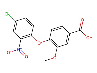 4-(4-Chloro-2-nitrophenoxy)-3-methoxybenzoic acid structure