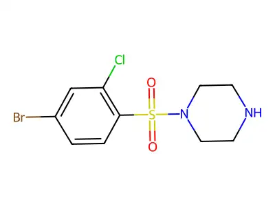 1-(4-Bromo-2-chlorobenzenesulfonyl)piperazine structure