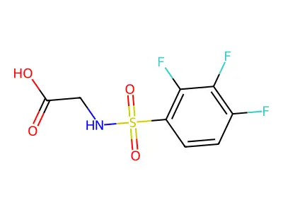 2-(2,3,4-Trifluorobenzenesulfonamido)acetic acid structure