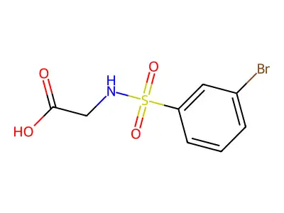 2-(3-Bromobenzenesulfonamido)acetic acid structure