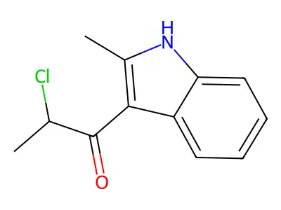 2-chloro-1-(2-methyl-1H-indol-3-yl)propan-1-one structure