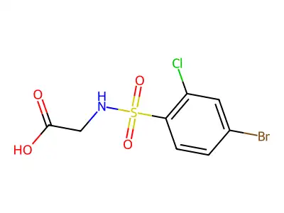 2-(4-Bromo-2-chlorobenzenesulfonamido)acetic acid structure
