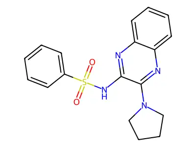 (Phenylsulfonyl)(3-pyrrolidinylquinoxalin-2-yl)amine structure