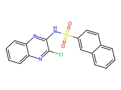 N-(3-chloro-2-quinoxalinyl)-2-naphthalenesulfonamide structure