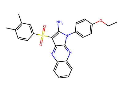 3-[(3,4-dimethylphenyl)sulfonyl]-1-(4-ethoxyphenyl)-1H-pyrrolo[2,3-b]quinoxalin-2-amine structure