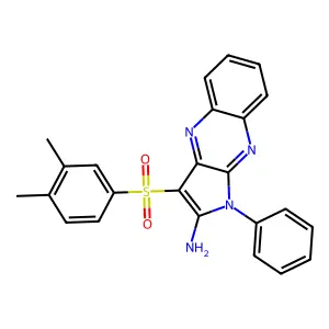 3-[(3,4-dimethylphenyl)sulfonyl]-1-phenyl-1H-pyrrolo[2,3-b]quinoxalin-2-amine structure