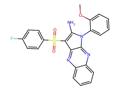 3-(4-fluorobenzenesulfonyl)-1-(2-methoxyphenyl)-1H-pyrrolo[2,3-b]quinoxalin-2-amine structure