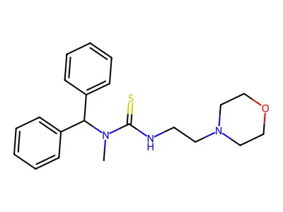 N-(Diphenylmethyl)-N-methyl-N'-[2-(4-morpholinyl)ethyl]thiourea structure