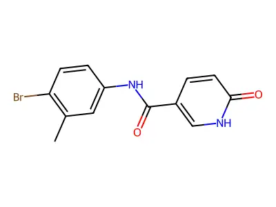 N-(4-bromo-3-methylphenyl)-6-hydroxynicotinamide structure