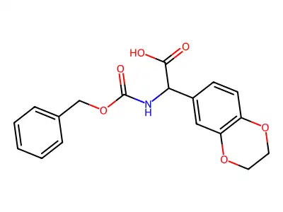2-{[(Benzyloxy)carbonyl]amino}-2-(2,3-dihydro-1,4-benzodioxin-6-yl)acetic acid structure