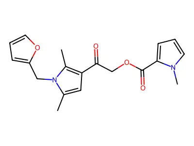 [2-[1-(furan-2-ylmethyl)-2,5-dimethylpyrrol-3-yl]-2-oxoethyl] 1-methylpyrrole-2-carboxylate structure