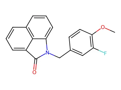 1-[(3-Fluoro-4-methoxyphenyl)methyl]benzo[cd]indol-2-one structure