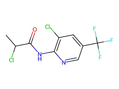 2-chloro-N-[3-chloro-5-(trifluoromethyl)pyridin-2-yl]propanamide structure