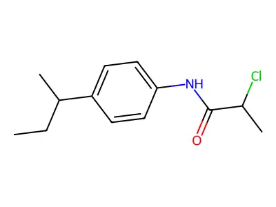 N-(4-sec-butylphenyl)-2-chloropropanamide structure