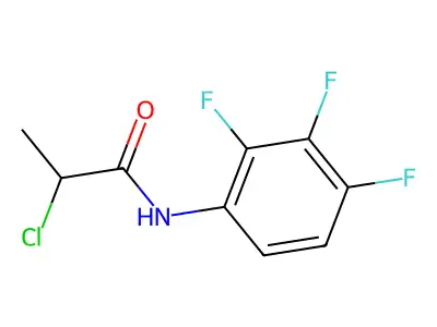 2-chloro-N-(2,3,4-trifluorophenyl)propanamide structure