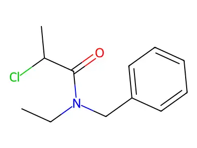 N-benzyl-2-chloro-N-ethylpropanamide structure