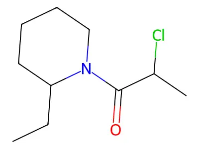 2-Chloro-1-(2-ethylpiperidin-1-yl)propan-1-one structure