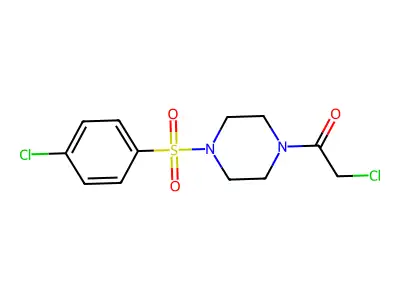2-Chloro-1-[4-(4-chlorobenzenesulfonyl)piperazin-1-yl]ethan-1-one structure