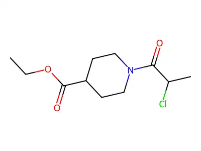Ethyl 1-(2-chloropropanoyl)piperidine-4-carboxylate structure