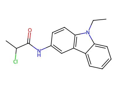 2-chloro-N-(9-ethyl-9H-carbazol-3-yl)propanamide structure