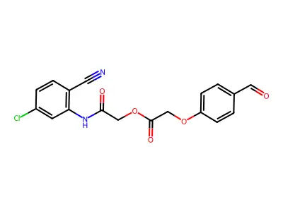 [2-(5-Chloro-2-cyanoanilino)-2-oxoethyl] 2-(4-formylphenoxy)acetate structure