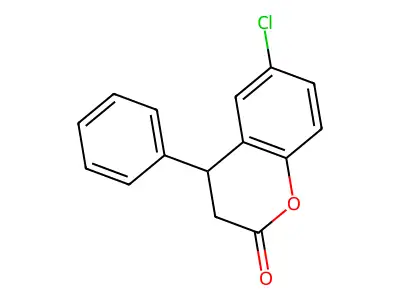 6-Chloro-3,4-dihydro-4-phenyl-2H-1-Benzopyran-2-one structure
