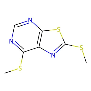 2,7-Bis(methylsulfanyl)-[1,3]thiazolo[5,4-d]pyrimidine structure