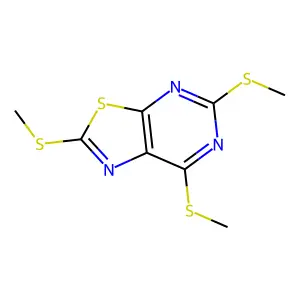 2,5,7-Tris(methylsulfanyl)-[1,3]thiazolo[5,4-d]pyrimidine structure