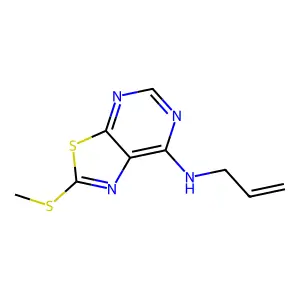 N-Allyl-2-(methylthio)(1,3)thiazolo(5,4-d)pyrimidin-7-amine structure