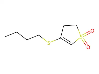 Thiophene, 4-(butylthio)-2,3-dihydro-, 1,1-dioxide structure