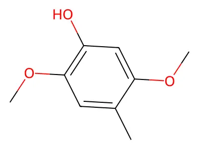 2,5-Dimethoxy-4-methylphenol structure