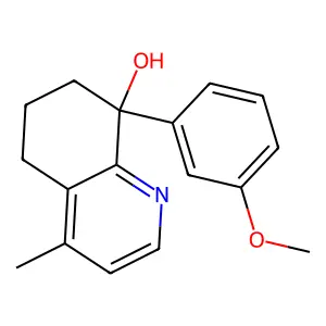 8-(3-methoxyphenyl)-4-methyl-6,7-dihydro-5H-quinolin-8-ol structure