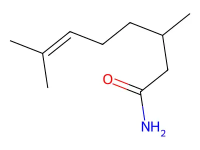 3,7-Dimethyl-6-octenamide structure