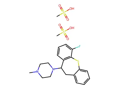 C19H21FN2S.2CH4O3S.1/2H2O structure