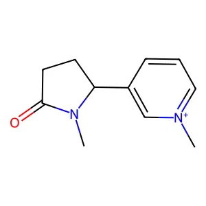 Pyridinium, 1-methyl-3-(1-methyl-5-oxo-2-pyrrolidinyl)-, (S)- structure