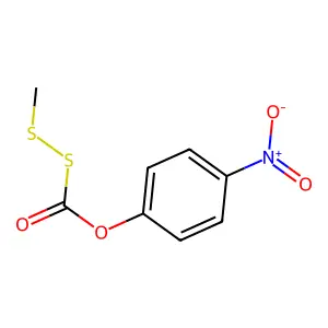 Carbono(dithioperoxoic) acid, SS-methyl O-(4-nitrophenyl) ester structure